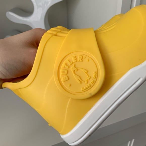 BUTLER Rockhopper Overshoe Kids Rubber Waterproof All Weather Yellow Size 5 6 7 - Picture 5 of 15